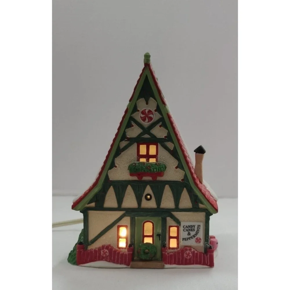 Vtg Dept 56 North Pole Series Candy Cane And Peppermints‎ Shop 1996 REPAIRED